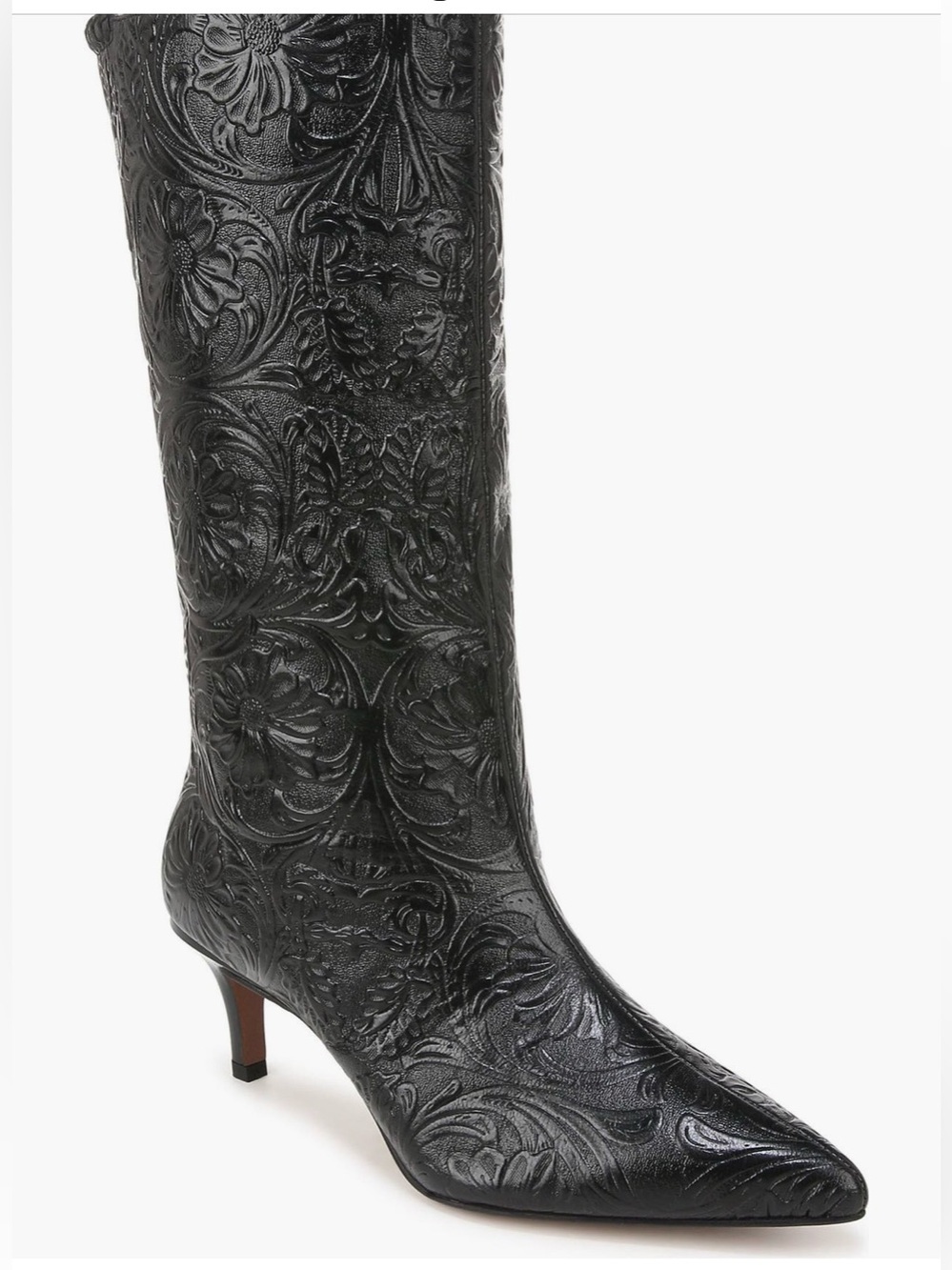 Franco Sarto Amari Floral Embossed Pointed
Toe Boot black size 8 New - Picture 4 of 16
